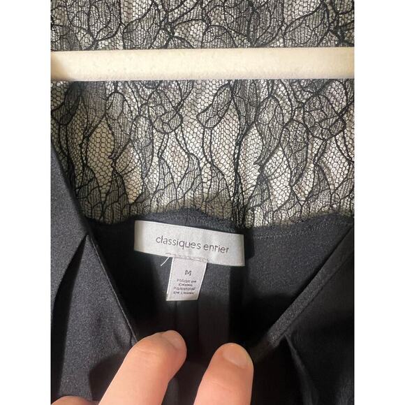Classiques Entrier Black Lace Sleeveless Tank Size Medium - Picture 3 of 3